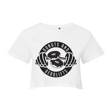 Load image into Gallery viewer, Donuts & Deadlifts Cropped T-Shirt