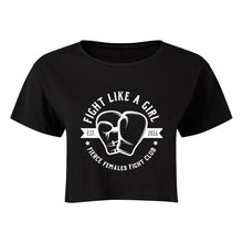 Load image into Gallery viewer, Fight Like A Girl Cropped T-Shirt