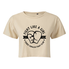 Load image into Gallery viewer, Fight Like A Girl Cropped T-Shirt