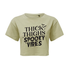 Load image into Gallery viewer, Thick Thighs Spooky Vibes Cropped T-Shirt