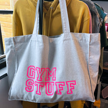 Load image into Gallery viewer, Gym Stuff Grey Tote Bag

